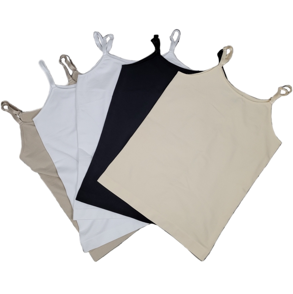 SHAPERMINT | Essentials All Day Every Day scoop neck cami tank CREAM